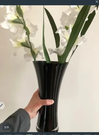 3 Jarrones Cerámica y Cristal