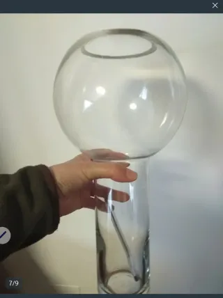 3 Jarrones Cerámica y Cristal