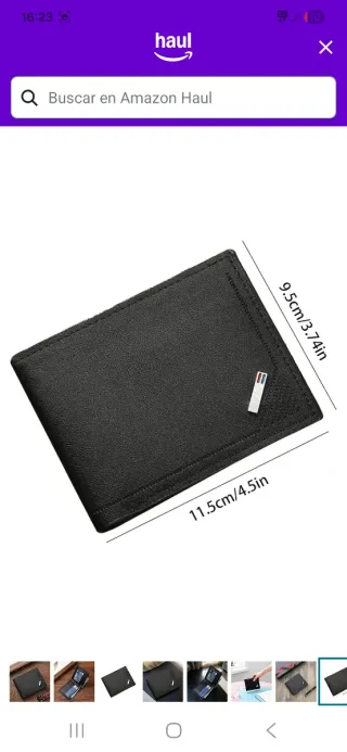 Cartera de hombre negra nuevo a estrenar