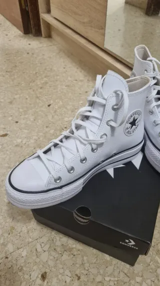 Zapatillas Converse Piel Blancas Talla 39