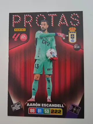 Protas Áaron Escandell. Panini Adrenalyn 2025-26.
