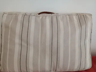 Cuscino per Pallet da Terrazza a Righe Beige Marrone