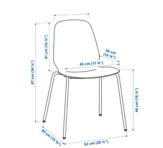 Silla IKEA azul y blanca