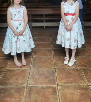 Vestido y chaqueta niña celebración T140