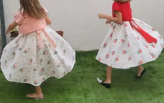 Vestido y chaqueta niña celebración T140