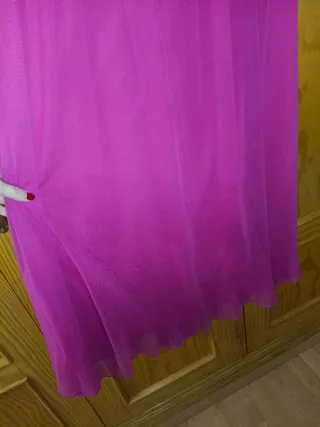 Vestido largo fucsia boda