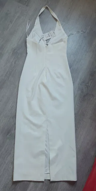 Vestido Zara blanco talla S con etiqueta