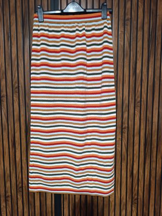 Falda Zara Talla M Rayas Multicolor