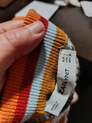 Falda Zara Talla M Rayas Multicolor