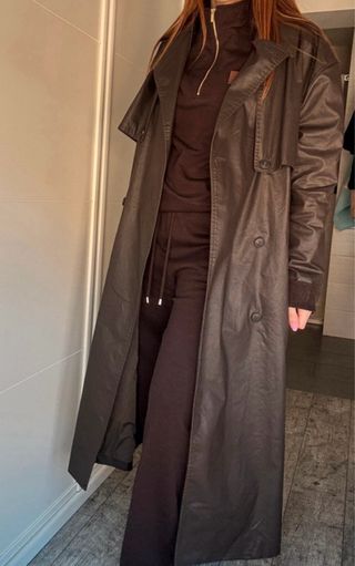 Trench Zara encerado pana