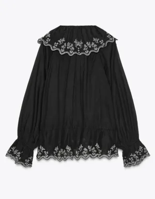 Blusa bordados volantes Zara