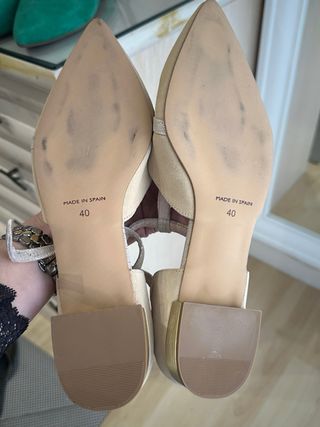 Bailarinas Piel Beige Talla 40