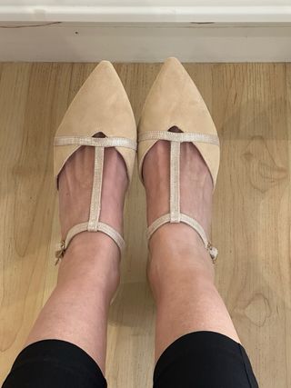 Bailarinas Piel Beige Talla 40