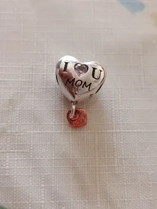 Charm Mamá Corazón Rosa Plata día de la madre