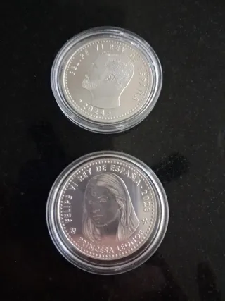 2 Monedas 40€ Felipe VI y Princesa Leonor 2023-202