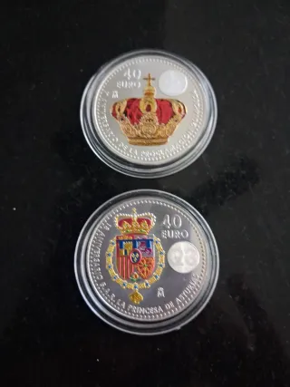 2 Monedas 40€ Felipe VI y Princesa Leonor 2023-202