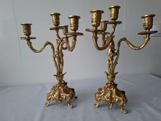 Candelabros de Bronce Antiguos