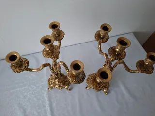 Candelabros de Bronce Antiguos