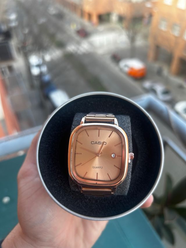 Reloj Casio Rose Gold Cara Bronce