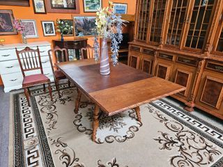 Mesa extensível antiga madeira maciça