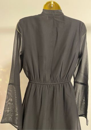 Vestido H&M preto manga comprida