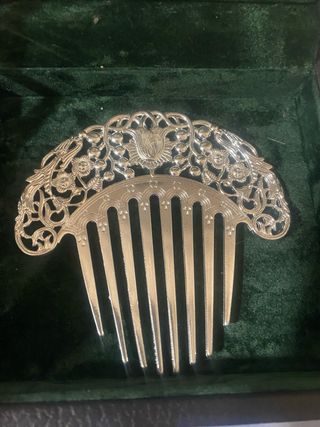 Aderezo, peineta y pincho huertana plata