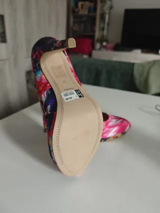 Scarpe décolleté Bata floreali rosa