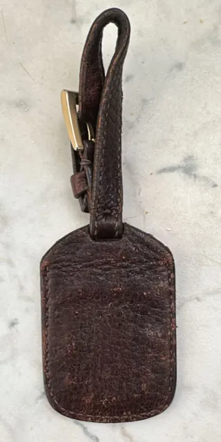 Portachiavi Prada in pelle marrone