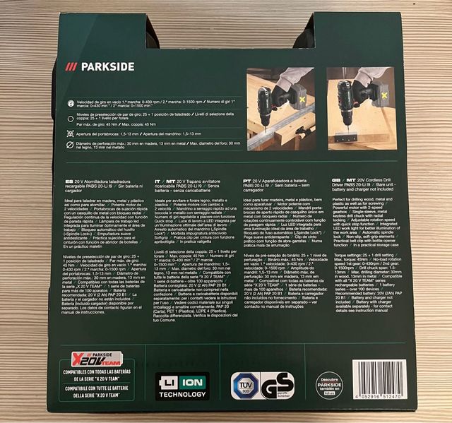 Atornillador Parkside 20V
