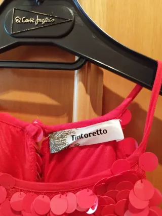 Vestido fiesta Tintoretto rojo lentejuelas