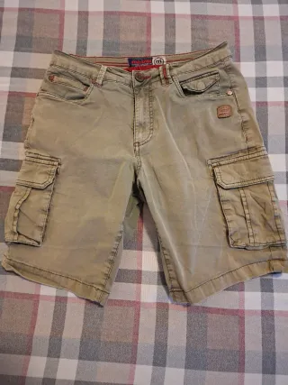 Pantaloncini cargo beige uomo