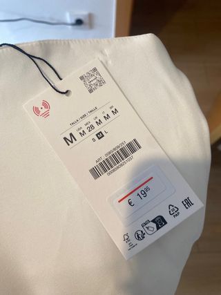 Top palabra de honor Zara blanco talla M