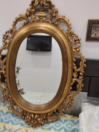 Espejo Madera Vintage Dorado