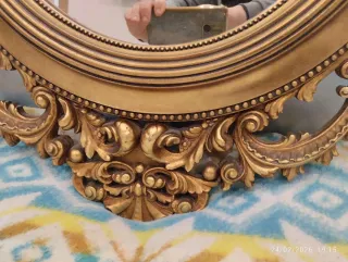 Espejo Madera Vintage Dorado