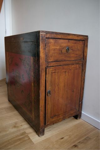 Mueble Altar Tibetano Vintage Madera