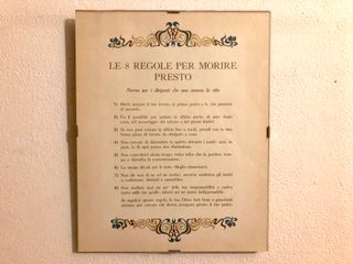 Opera Le 8 Regole per Morire Presto