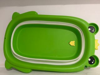 Bañera bebé plegable rana verde