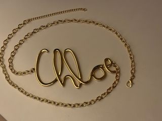 Cintura dorata con nome chloe