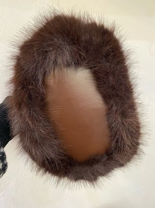 Borsa ecopelliccia testa di moro