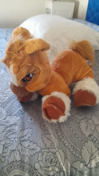 Pupazzo cavallo marrone e bianco