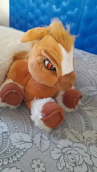 Pupazzo cavallo marrone e bianco