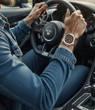 SEIKO CUSTOM NAUTILUS GOLD OPEN HEART