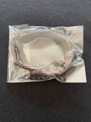 Pulsera nueva de cuero marrón