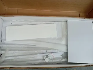 Escritorio Gaming L Blanco con led