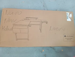 Escritorio Gaming L Blanco con led