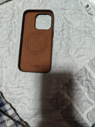 Funda iPhone 15 Pro Cuero Marrón