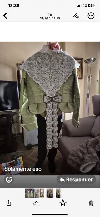 Traje de fallera  Siglo XVll y manga larga