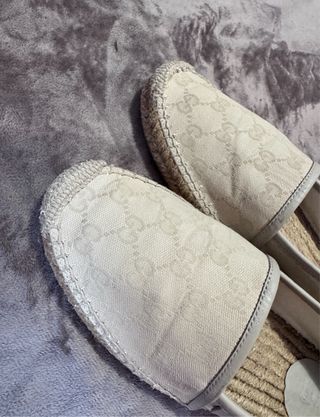 Alpargatas Gucci Beige/Blanco