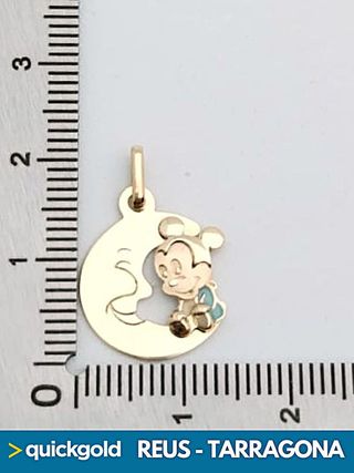 035-03-00645 COLGANTE ORO DE 18K MEDIA LUNA