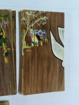 50 Recordatorio Comunión efecto madera